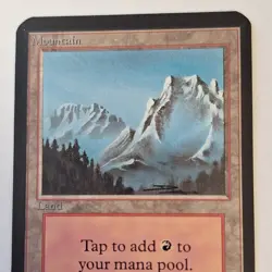 Magic The Gathering Alpha Mountain (Blue Sky-B). Near Mint, Unplayed - Image 1