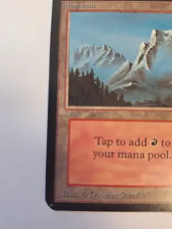 Magic The Gathering Alpha Mountain (Blue Sky-B). Near Mint, Unplayed - Image 4