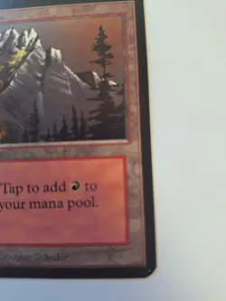 Magic The Gathering Alpha Mountain (Brown Sky-A). Near Mint Unplayed. - Image 5