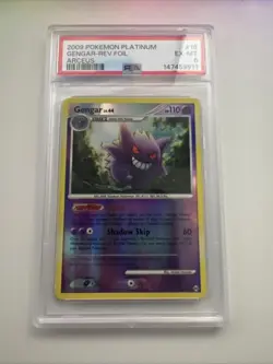 2009 POKEMON PLATINUM ARCEUS #16 GENGAR-REVERSE FOIL PSA 6 - Image 1