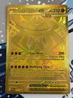 Pokemon Mega Zygarde ex Gold Hyper Rare 124/088 Perfect Order - Image 1