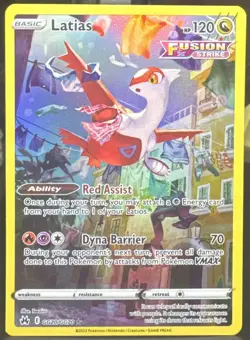 Pokemon TCG Latias GG20/GG70 Crown Zenith: Galarian Gallery Full Art Holo Card - Image 1