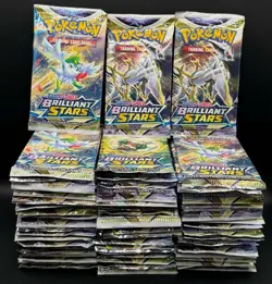 Lot of (67) Pokemon TCG Sword & Shield Brilliant Stars Booster Packs SEALED - Image 1