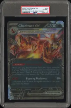 POKEMON 2025 CHARIZARD ex SP COLL-JUMBO BLACK STAR PROMO #196 PSA 10 - Image 1