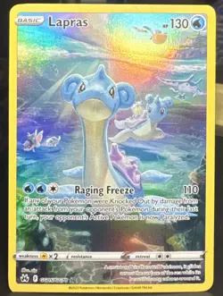 Pokemon TCG Lapras GG05/GG70 Crown Zenith: Galarian Gallery Full Art Holo Card - Image 1
