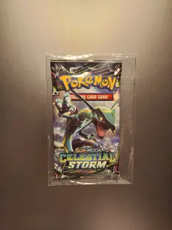 Pokemon TCG Sun & Moon: Celestial Storm Booster Pack Rayquaza Art Sealed - Image 1