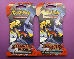 Pokemon TCG Scarlet & Violet Destined Rivals Sleeved -Booster 2-Packs -SV10 DRI - Image 1