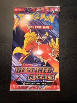 22.4g HEAVY Pokemon Destined Rivals Booster Pack Sealed 2025 - Moltres Artwork - Image 2