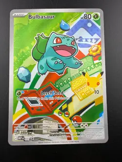 Pokemon TCG Bulbasaur 037 First Partner Illustration Black Star Promo NM - Image 1