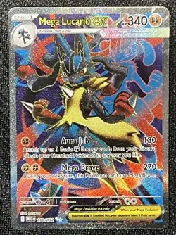 Pokemon TCG Mega Evolution Mega Lucario ex 160/132 Ultra Rare Full Art - Image 1