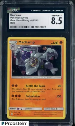 2017 Pokemon Guardians Rising #65/145 Machamp Holo CGC 8.5 NM-MT+ - Image 1