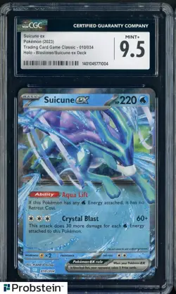 2023 Pokemon Classic #010/034 Suicune Ex Holo Blastoise Suicune Ex Deck CGC 9.5 - Image 1