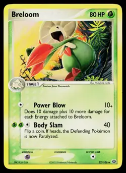 Breloom 22/106 Uncommon Emerald Pokemon Lightly Played - Image 1