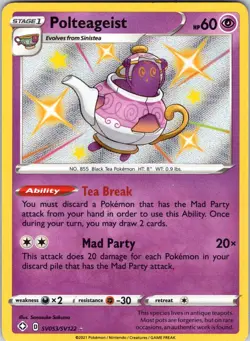 Polteageist SV053/SV122 Shining Fates: Shiny Vault Pokemon NM Holo - Image 1