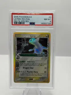 2005 Pokemon EX #9 Latios Reverse Foil Delta Species PSA 8 - Image 1