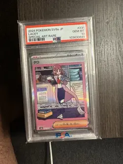 Pokemon 2024 SV8a Lacey 231/187 Special Art Rare Holo PSA 10 Japanese - Image 1