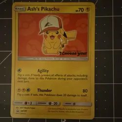 Pokemon Ash's Pikachu SM-P Promo SM109 Regular HP 70 2017 English - Image 1