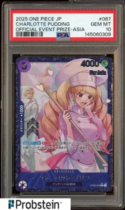 2025 One Piece Japanese Official Event Prize Asia #067 Charlotte Pudding PSA 10 - Image 1