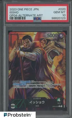 2023 One Piece Japanese OP04 #020 Issho Alternate Art PSA 10 GEM MINT - Image 1