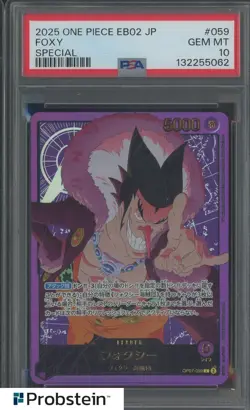 2025 One Piece EB02 Japanese #059 Foxy Special PSA 10 GEM MINT - Image 1