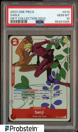 2023 One Piece Gift Collection 2023 #013 Sanji PSA 10 GEM MINT - Image 1