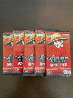 One Piece Carrying On His Will OP-13 Five 5 Booster Packs Lot English C - Image 1