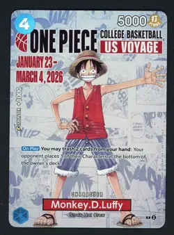 One Piece Promo College Basketball US Voyage #P-055 Monkey D. Luffy - Image 1