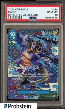 2023 One Piece OP05 #044 Kaido Special Alternate Art PSA 10 GEM MINT - Image 1