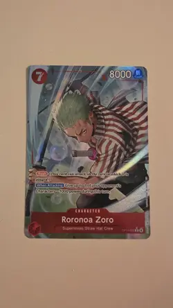 Roronoa Zoro OP14-015 – 8000 Power – Holo / Foil – One Piece Card Game - Image 1