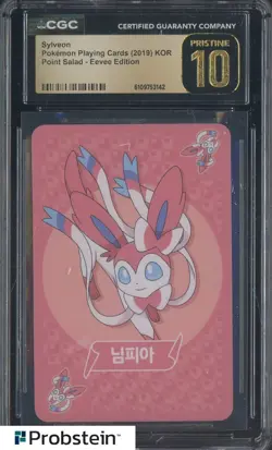 2019 Pokemon KOR Playing Cards Point Salad Eevee Edition Sylveon CGC 10 PRISTINE - Image 1