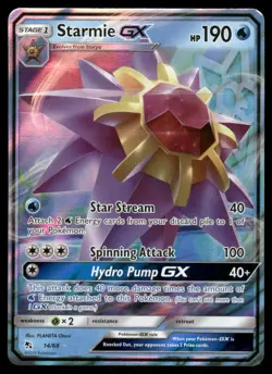 Pokemon Cards Starmie GX 14/68 Hidden Fates Holo Rare GX NM - Image 1