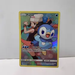 Pokemon TCG Piplup Holo Secret Rare Card Cosmic Eclipse 239/236 MP-HP - Image 1