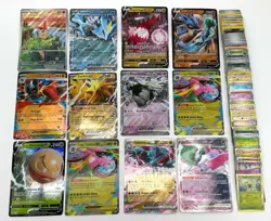 Lot (150) Assorted Pokemon 151 Reverse Holo 25th Anniversary w/ 12 Jumbo Cards - Image 1