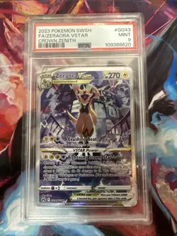 Pokemon TCG Crown Zenith Zeraora VSTAR Holo Rare Card GG43/GG70 PSA 9 - Image 1