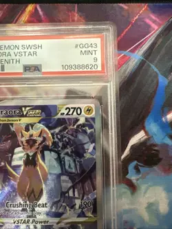 Pokemon TCG Crown Zenith Zeraora VSTAR Holo Rare Card GG43/GG70 PSA 9 - Image 3