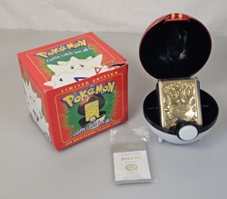 Pokemon 23k Gold Plated Togepi Trading Card 1999 Red Box Burger King - Image 1