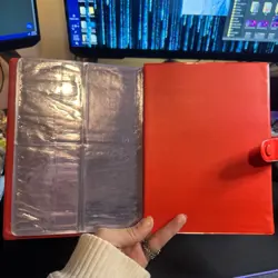 Vintage 1999 Pokemon Pikachu Red Binder TCG Album Snap 30 Page Card Holder EMPTY - Image 4