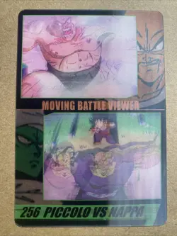 Piccolo vs Nappa 256 - Dragon Ball Morinaga 3D Card Japanese - Image 1
