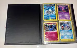 POKEMON 4-POCKET PIKACHU PORTFOLIO TRADING CARD BINDER FILLED W/ RARE CARDS - Image 2