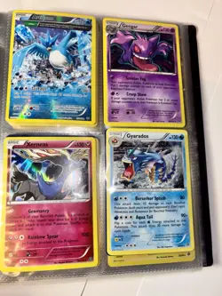 POKEMON 4-POCKET PIKACHU PORTFOLIO TRADING CARD BINDER FILLED W/ RARE CARDS - Image 3