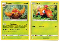 Pokemon Cards: Parasect 5/149 & Paras 4/149 Sun & Moon Base Set Rare! NM - Image 1