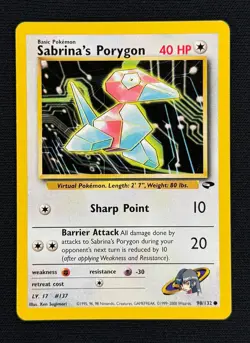 SABRINA'S PORYGON (LP/NM) - Gym Challenge 98/132 - Pokemon Trading Card Game - Image 1