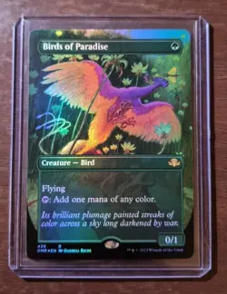 MTG Magic FOIL Birds of Paradise Borderless Dominaria Remastered 439 - Unplayed - Image 1
