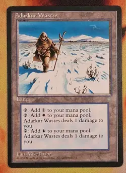 Magic: The Gathering Adarkar Wastes Ice Age Rare Land Regular Mike Raabe - Image 1