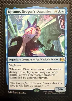 Kitsune, Dragon's Daughter #262 FOIL (Extended Art) -MTG TMT - NEAR MINT NM - Image 1