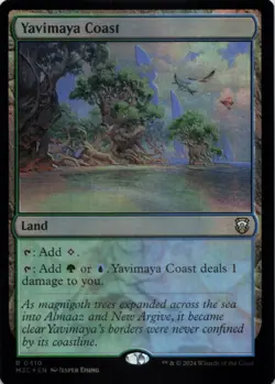 MTG Yavimaya Coast (Ripple Foil) Foil NM MH3 Commander - Image 1