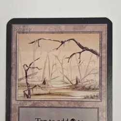 Magic The Gathering Alpha Swamp (Brown Tint B) Near Mint Unplayed - Image 1
