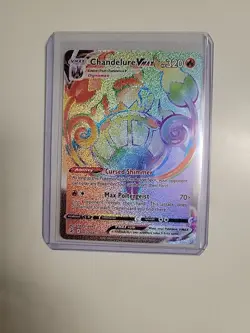 Pokemon TCG Chandelure VMAX Fusion Strike Holo Ultra Rare 265/264 - Image 1