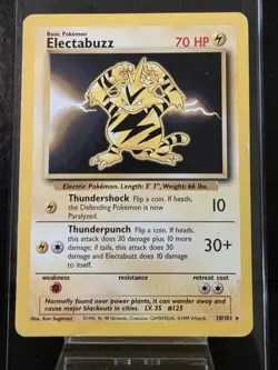 Pokemon TCG Electabuzz 20/102 base Set Rare LP - Image 1