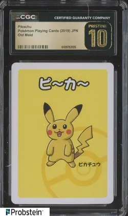2019 Pokemon Japanese Playing Cards Old Maid Pikachu CGC 10 PRISTINE - Image 1